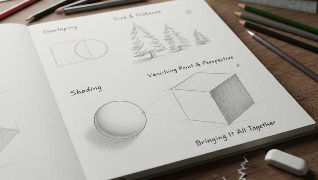 Illustration: 3D drawing techniques tutorial