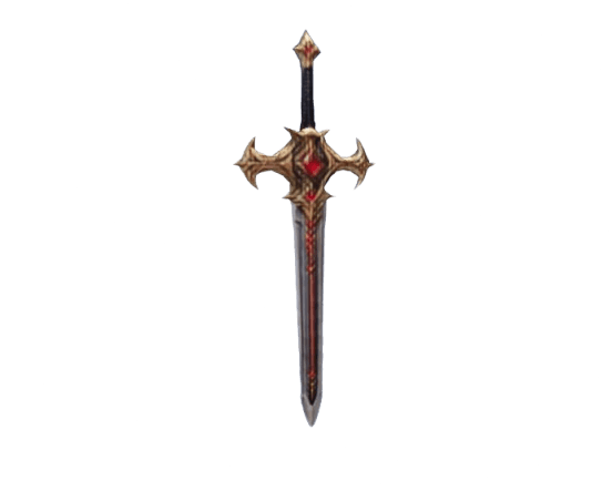 a sword with a ruby, fantasy